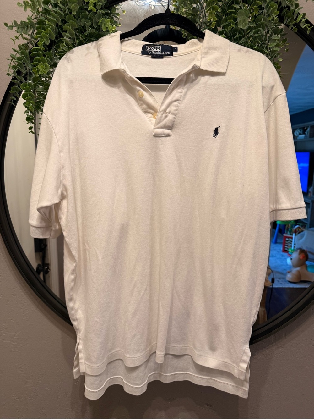 Polo by Ralph Lauren White Polo with Navy Pony